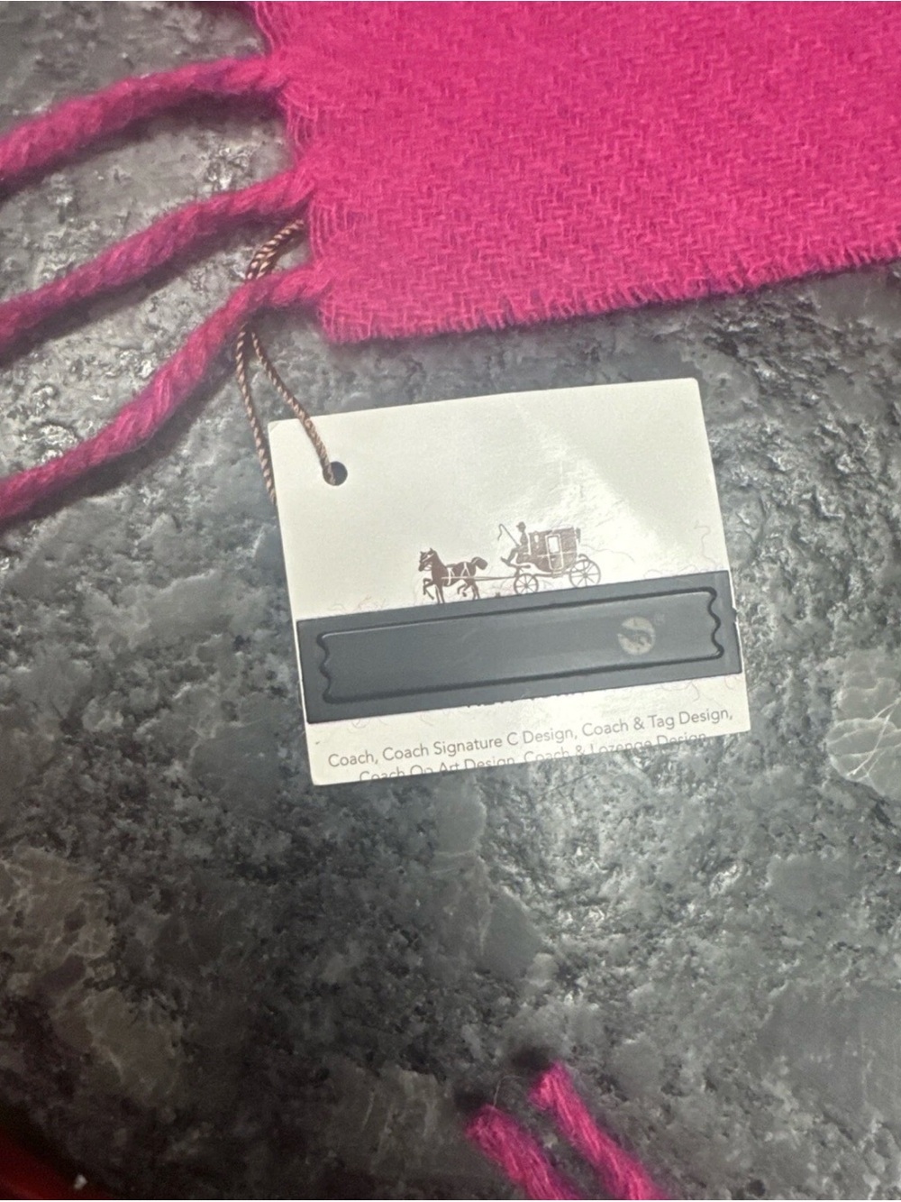 Vintage Reversible Coach scarf Pink/magenta New With Tags - Picture 2 of 4